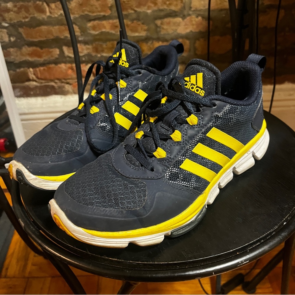 UMICH Adidas Navy and Yellow Sneakers - maize & blue Michigan Wolverines 8